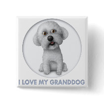 Bichon Frise Granddog Button
