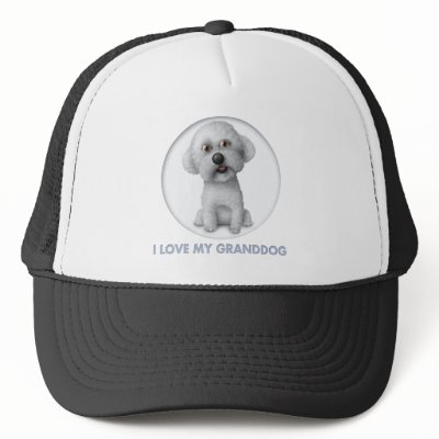 Bichon Frise Granddog Hat by cartoondogs