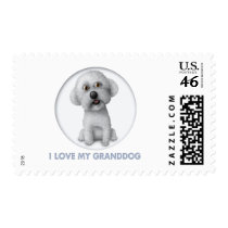 Bichon Frise Granddog Postage Stamp