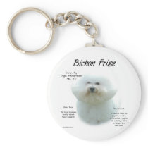 Bichon Frise History Design Keychain
