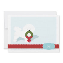 Bichon Frise Holiday Note Card Customized Custom Announcements