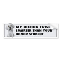 Bichon Frise Honor Bumper Sticker