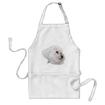 Bichon Frise in Deep Thought Apron