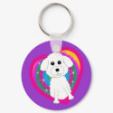 Bichon Frise keychains by totallypainted Bichon Frise keychains