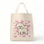 Bichon Frise Love Canvas Bags