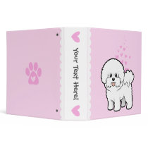 Bichon Frise Love Vinyl Binder