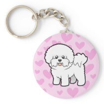 Bichon Frise Love Keychain