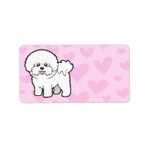 Bichon Frise Love Personalized Address Label