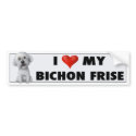 Bichon Frise Love Sticker bumpersticker