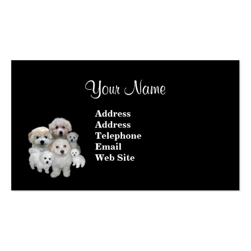 Bichon Frise Lover Business Card (back side)