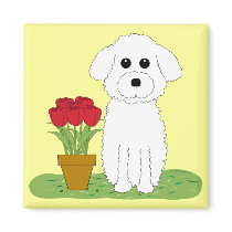 Bichon Frise magnets by totallypainted Bichon Frise magnets