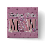Bichon Frise MOM Button