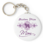 Bichon Frise Mom Keychain