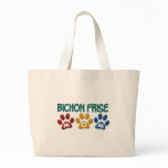 BICHON FRISE MOM Paw Print bags