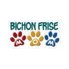 ladies_destroyed_crew - Bichon Frise Mom t-shirts and gifts featuring grunge text and '3D' Paw Prints that spell out the word 'MOM' all in muted jewel-tone colors. Perfect Mothers Day, Birthday, or Christmas gift for that Bichon Frise Lover on your list! LIKE THIS?  BE SURE TO VISIT Pooch Lover Stuff’s Zazzle Gallery TO SEE MORE EXCLUSIVE BICHON FRISE T-SHIRTS AND GIFTS.