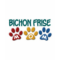 BICHON FRISE MOM Paw Print t-shirts