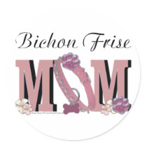 Bichon Frise MOM Stickers