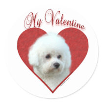 Bichon Frise My Valentine - Sticker