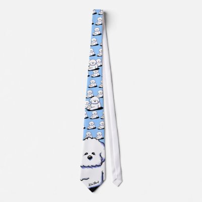Bichon Frise Neck Tie by KiniArt