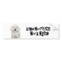 Bichon Frise on Board bumper stickers