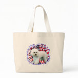 Bichon Frise Patriot Tote Bag