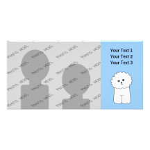 Bichon Frise. Photo Card Template