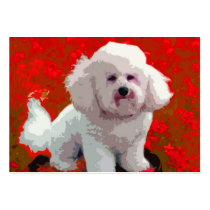 Bichon Frise Pop Art ACEO Art Trading Cards business cards