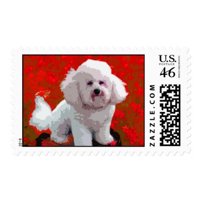 Bichon Frise Pop Art Stamps by jaisjewels