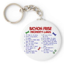 BICHON FRISE Property Laws 2 Keychains