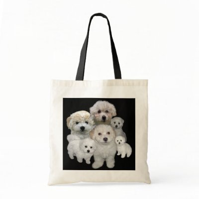 Bichon Frise Puppies Tote Bag by normagolden