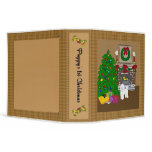 Bichon Frise Puppy's 1st Christmas Scrapbook 3 Ring Binders