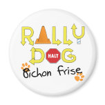 Bichon Frise Rally Dog Refrigerator Magnets