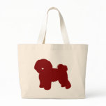 Bichon Frise (Red) Tote Bags