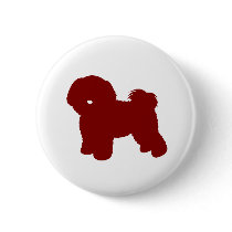 Bichon Frise (Red) Button
