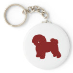 Bichon Frise (Red) Keychain