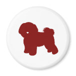 Bichon Frise (Red) Fridge Magnet