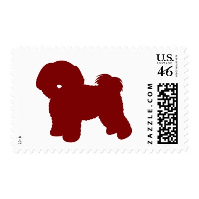 Bichon Frise (Red) Postage Stamp by purelypups