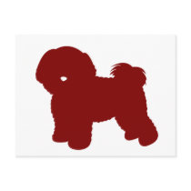 Bichon Frise (Red) Postcards