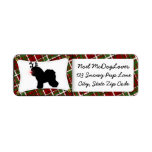 Bichon Frise Reindeer Christmas Return Address Label
