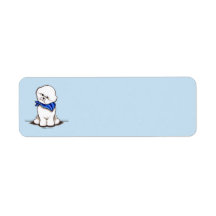Bichon Frise Sailor Boy Blue Custom Return Address Labels