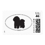 Bichon Frise Silhouette Stamp