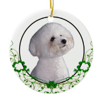 Bichon Frise St Patrick's Day Ornament ornaments