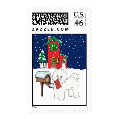 Bichon Frise stamps by freespiritdesigns