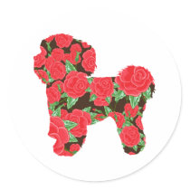 Bichon Frise Round Stickers
