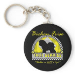 Bichon Frise Taxi Service Key Chains