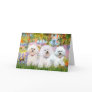 Bichon Frise Trio - Garden (VG) Greeting Card