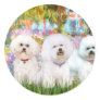 Bichon Frise Trio - Garden (VG) Stickers