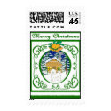 Bichon Frise Vintage Christmas postage by freespiritdesigns Bichon Frise Vintage Christmas postage