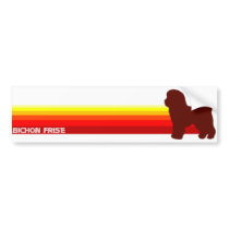Bichon Frise With Stripes Bumper Sticker bumper stickers by dogsilhouettes Bichon Frise With Stripes Bumper Sticker bumper stickers