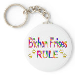 Bichon Frises Rule Key Chain